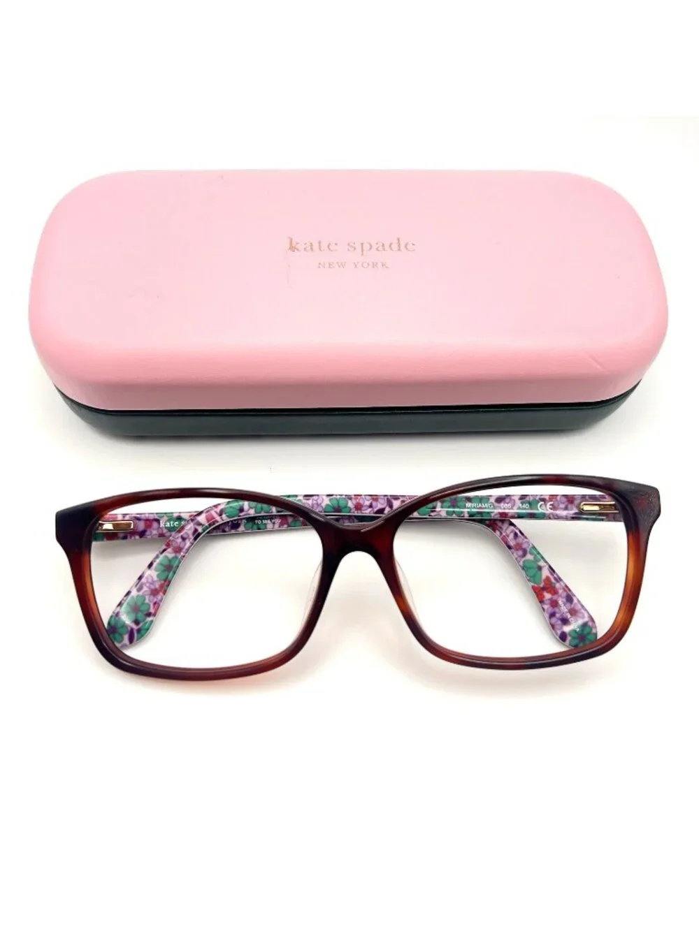 Kate Spade New York MIRIAM/G 086. Eyeglass Frames Brown Floral 54-15-140 Case